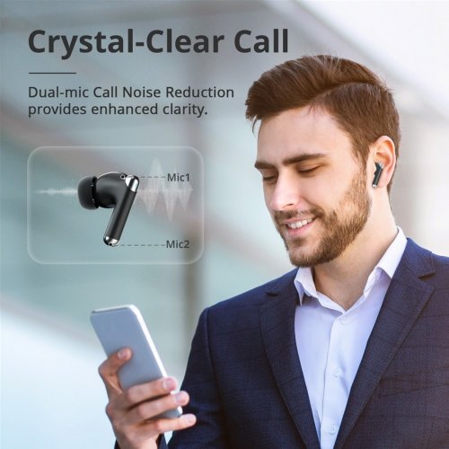 Наушники Tronsmart Sounfii R4 (1096447) Black купить в Украине: Киев, Днепр, Харьков, Одесса  | Низкая цена, отзывы, характеристики от TELEMART фото
