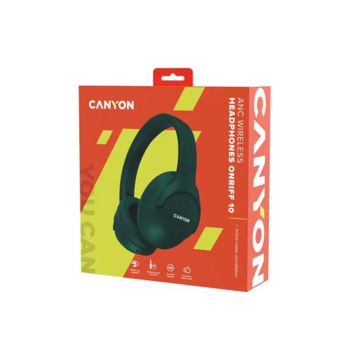 Наушники Canyon OnRiff 10 (CNS-CBTHS10GN) Green купить в Украине: Киев, Днепр, Харьков, Одесса  | Низкая цена, отзывы, характеристики от TELEMART фото
