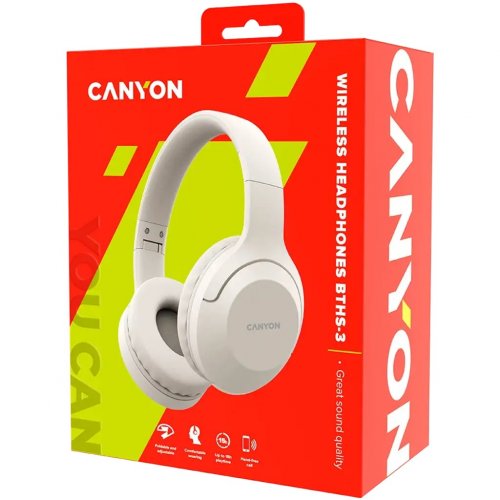 Наушники Canyon BTHS-3 (CNS-CBTHS3BE) Beige купить в Украине: Киев, Днепр, Харьков, Одесса  | Низкая цена, отзывы, характеристики от TELEMART фото