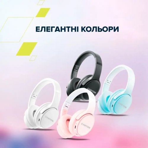 Навушники Canyon OnRiff 4 (CNS-CBTHS4BL) Blue купити в Україні: Київ, Львів, Хмельницький, Тернопіль, Івано-Франківськ | Низька ціна, відгуки, характеристики від TELEMART фото
