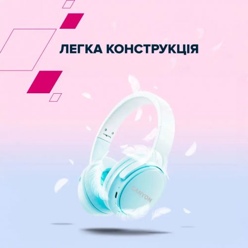 Наушники Canyon OnRiff 4 (CNS-CBTHS4P) Pink купить в Украине: Киев, Днепр, Харьков, Одесса  | Низкая цена, отзывы, характеристики от TELEMART фото