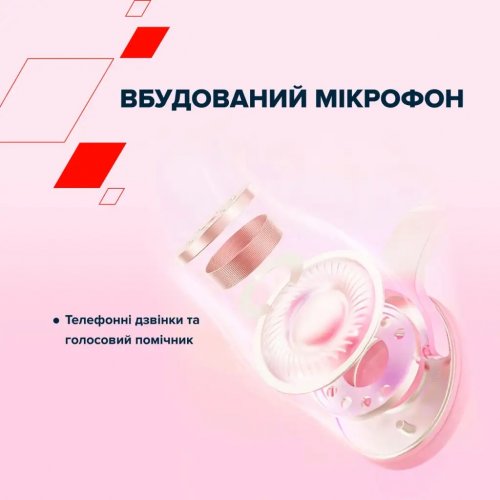 Наушники Canyon OnRiff 4 (CNS-CBTHS4P) Pink купить в Украине: Киев, Днепр, Харьков, Одесса  | Низкая цена, отзывы, характеристики от TELEMART фото