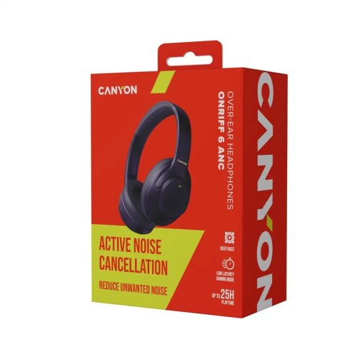 Наушники Canyon OnRiff 6 (CNS-CBTHS6BK) Black купить в Украине: Киев, Днепр, Харьков, Одесса  | Низкая цена, отзывы, характеристики от TELEMART фото