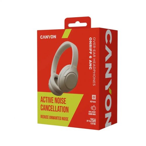 Наушники Canyon OnRiff 6 (CNS-CBTHS6GY) Grey купить в Украине: Киев, Днепр, Харьков, Одесса  | Низкая цена, отзывы, характеристики от TELEMART фото