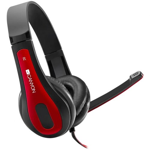 Наушники Canyon HSC-1 (CNS-CHSC1BR) Black/Red купить в Украине: Киев, Днепр, Харьков, Одесса  | Низкая цена, отзывы, характеристики от TELEMART фото