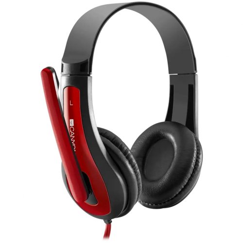 Наушники Canyon HSC-1 (CNS-CHSC1BR) Black/Red купить в Украине: Киев, Днепр, Харьков, Одесса  | Низкая цена, отзывы, характеристики от TELEMART фото