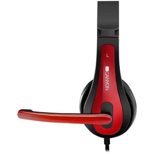 Наушники Canyon HSC-1 (CNS-CHSC1BR) Black/Red купить в Украине: Киев, Днепр, Харьков, Одесса  | Низкая цена, отзывы, характеристики от TELEMART фото