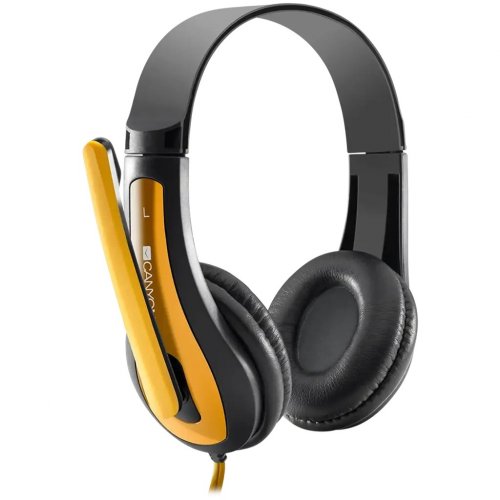 Наушники Canyon HSC-1 (CNS-CHSC1BY) Black/Yellow купить в Украине: Киев, Днепр, Харьков, Одесса  | Низкая цена, отзывы, характеристики от TELEMART фото