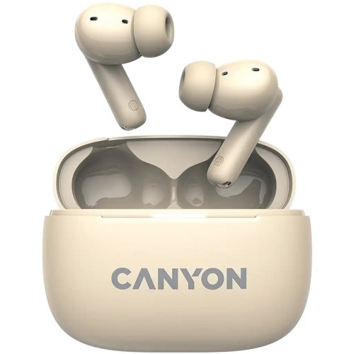 Навушники Canyon On Go 10 ANC TWS-10 (CNS-TWS10BG) Beige купити в Україні: Київ, Львів, Хмельницький, Тернопіль, Івано-Франківськ | Низька ціна, відгуки, характеристики від TELEMART фото