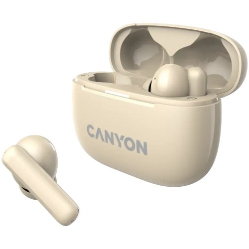 Навушники Canyon On Go 10 ANC TWS-10 (CNS-TWS10BG) Beige купити в Україні: Київ, Львів, Хмельницький, Тернопіль, Івано-Франківськ | Низька ціна, відгуки, характеристики від TELEMART фото