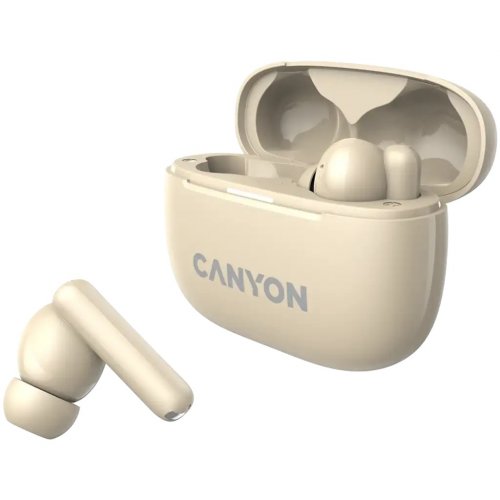 Навушники Canyon On Go 10 ANC TWS-10 (CNS-TWS10BG) Beige купити в Україні: Київ, Львів, Хмельницький, Тернопіль, Івано-Франківськ | Низька ціна, відгуки, характеристики від TELEMART фото