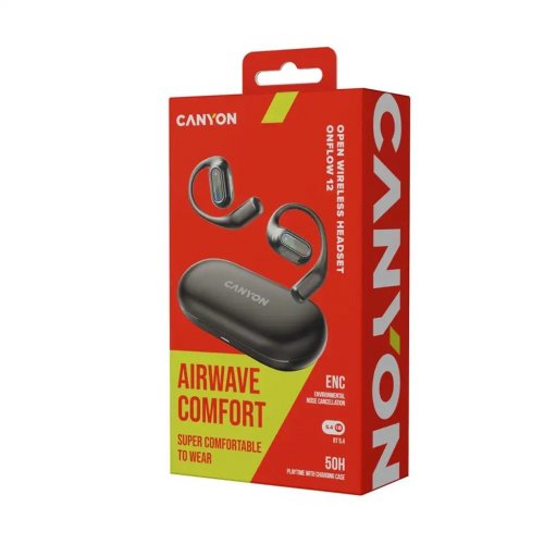 Наушники Canyon On Flow 12 (CNS-TWS12BK) Black купить в Украине: Киев, Днепр, Харьков, Одесса  | Низкая цена, отзывы, характеристики от TELEMART фото