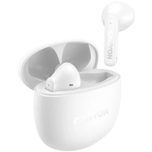 Наушники Canyon On Go 13 (CNS-TWS13W) White купить в Украине: Киев, Днепр, Харьков, Одесса  | Низкая цена, отзывы, характеристики от TELEMART фото