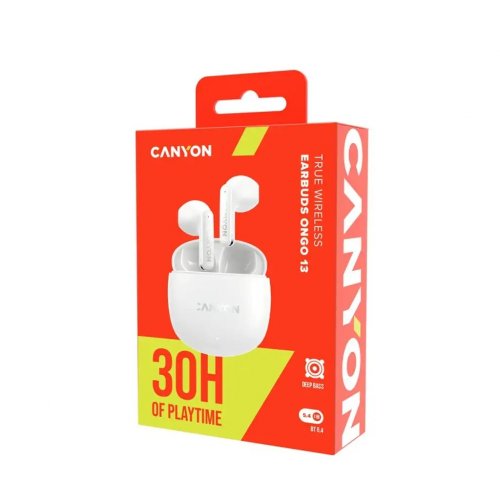 Наушники Canyon On Go 13 (CNS-TWS13W) White купить в Украине: Киев, Днепр, Харьков, Одесса  | Низкая цена, отзывы, характеристики от TELEMART фото