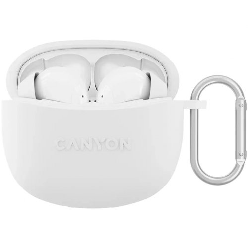 Навушники Canyon TWS-5 (CNS-TWS5W) White купити в Україні: Київ, Львів, Хмельницький, Тернопіль, Івано-Франківськ | Низька ціна, відгуки, характеристики від TELEMART фото