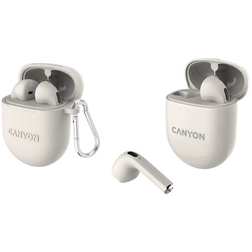 Навушники Canyon TWS-6 (CNS-TWS6BE) Beige купити в Україні: Київ, Львів, Хмельницький, Тернопіль, Івано-Франківськ | Низька ціна, відгуки, характеристики від TELEMART фото