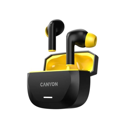 Наушники Canyon Hexagon 7 (CNS-TWS7BY) Black/Yellow купить в Украине: Киев, Днепр, Харьков, Одесса  | Низкая цена, отзывы, характеристики от TELEMART фото