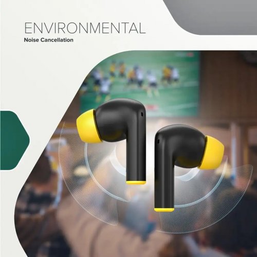 Наушники Canyon Hexagon 7 (CNS-TWS7BY) Black/Yellow купить в Украине: Киев, Днепр, Харьков, Одесса  | Низкая цена, отзывы, характеристики от TELEMART фото
