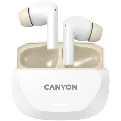 Наушники Canyon Hexagon 7 (CNS-TWS7WB) White/Beige купить в Украине: Киев, Днепр, Харьков, Одесса  | Низкая цена, отзывы, характеристики от TELEMART фото