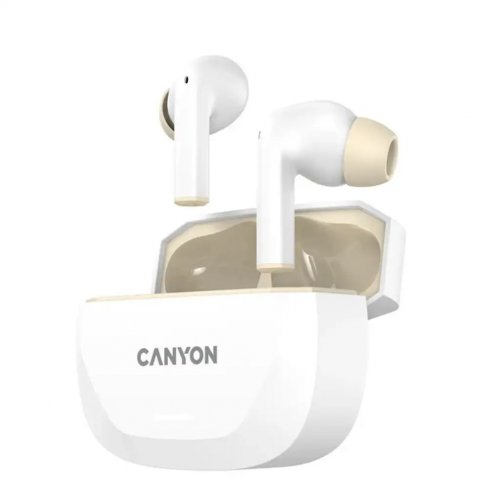 Наушники Canyon Hexagon 7 (CNS-TWS7WB) White/Beige купить в Украине: Киев, Днепр, Харьков, Одесса  | Низкая цена, отзывы, характеристики от TELEMART фото
