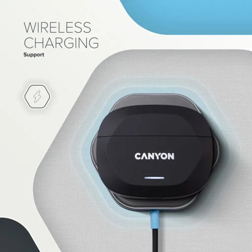 Наушники Canyon Hexagon 7 (CNS-TWS7WB) White/Beige купить в Украине: Киев, Днепр, Харьков, Одесса  | Низкая цена, отзывы, характеристики от TELEMART фото
