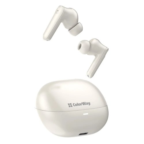 Наушники ColorWay Slim TWS-1 Earbuds Long Life (CW-TWS1BE) Beige купить в Украине: Киев, Днепр, Харьков, Одесса  | Низкая цена, отзывы, характеристики от TELEMART фото