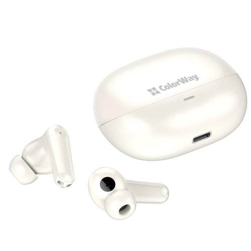 Наушники ColorWay Slim TWS-1 Earbuds Long Life (CW-TWS1BE) Beige купить в Украине: Киев, Днепр, Харьков, Одесса  | Низкая цена, отзывы, характеристики от TELEMART фото