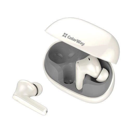 Наушники ColorWay Slim TWS-1 Earbuds Long Life (CW-TWS1BE) Beige купить в Украине: Киев, Днепр, Харьков, Одесса  | Низкая цена, отзывы, характеристики от TELEMART фото