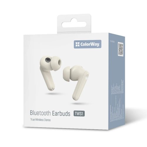 Наушники ColorWay Slim TWS-1 Earbuds Long Life (CW-TWS1BE) Beige купить в Украине: Киев, Днепр, Харьков, Одесса  | Низкая цена, отзывы, характеристики от TELEMART фото