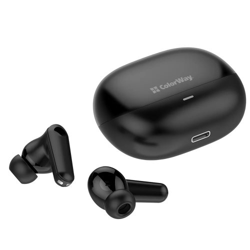 Наушники ColorWay Slim TWS-1 Earbuds Long Life (CW-TWS1BK1) Black купить в Украине: Киев, Днепр, Харьков, Одесса  | Низкая цена, отзывы, характеристики от TELEMART фото