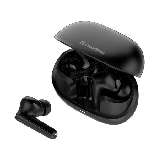 Наушники ColorWay Slim TWS-1 Earbuds Long Life (CW-TWS1BK1) Black купить в Украине: Киев, Днепр, Харьков, Одесса  | Низкая цена, отзывы, характеристики от TELEMART фото