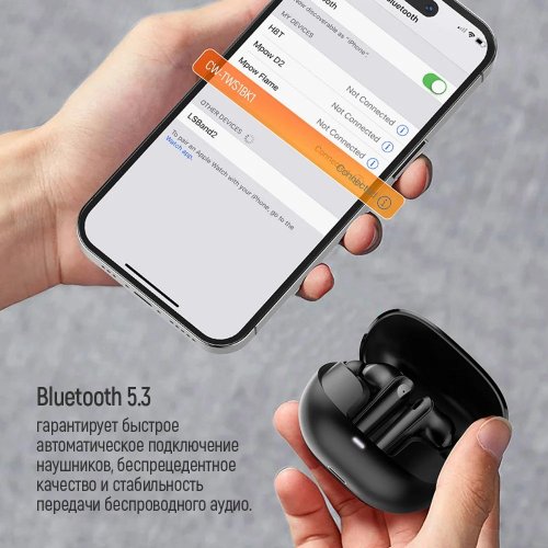 Наушники ColorWay Slim TWS-1 Earbuds Long Life (CW-TWS1BK1) Black купить в Украине: Киев, Днепр, Харьков, Одесса  | Низкая цена, отзывы, характеристики от TELEMART фото