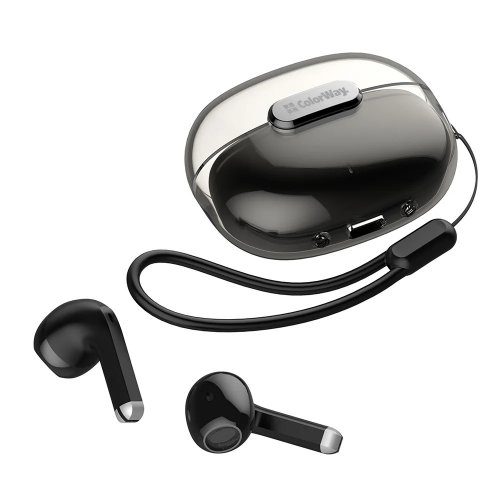 Навушники ColorWay Slim TWS-2 Earbuds (CW-TWS2BK) Black купити в Україні: Київ, Львів, Хмельницький, Тернопіль, Івано-Франківськ | Низька ціна, відгуки, характеристики від TELEMART фото