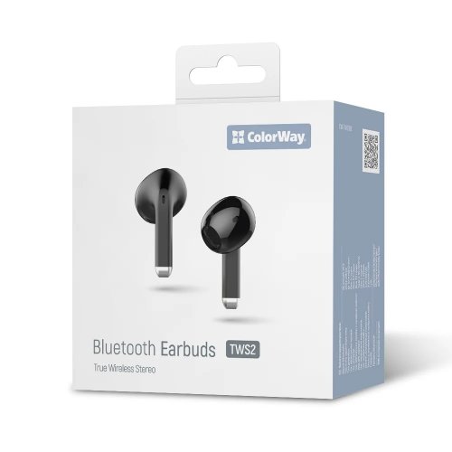 Навушники ColorWay Slim TWS-2 Earbuds (CW-TWS2BK) Black купити в Україні: Київ, Львів, Хмельницький, Тернопіль, Івано-Франківськ | Низька ціна, відгуки, характеристики від TELEMART фото