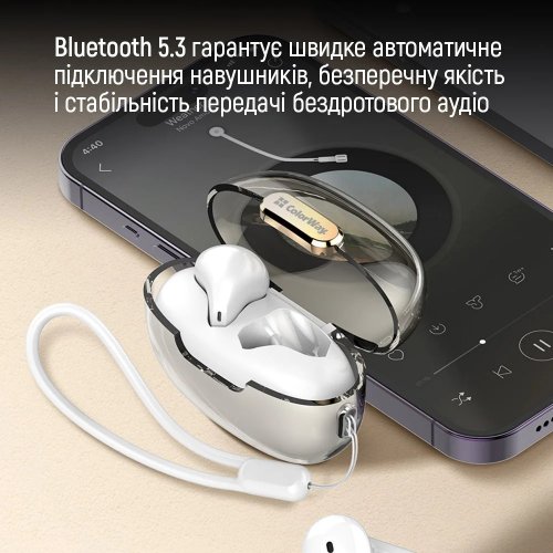 Навушники ColorWay Slim TWS-2 Earbuds (CW-TWS2WT) White купити в Україні: Київ, Львів, Хмельницький, Тернопіль, Івано-Франківськ | Низька ціна, відгуки, характеристики від TELEMART фото