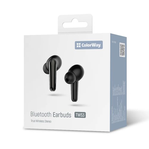 Навушники ColorWay TWS-3 Earbuds (CW-TWS3BK) Black купити в Україні: Київ, Львів, Хмельницький, Тернопіль, Івано-Франківськ | Низька ціна, відгуки, характеристики від TELEMART фото