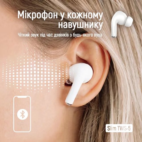 Наушники ColorWay Slim TWS-5 Earbuds (CW-TWS5WT) White купить в Украине: Киев, Днепр, Харьков, Одесса  | Низкая цена, отзывы, характеристики от TELEMART фото
