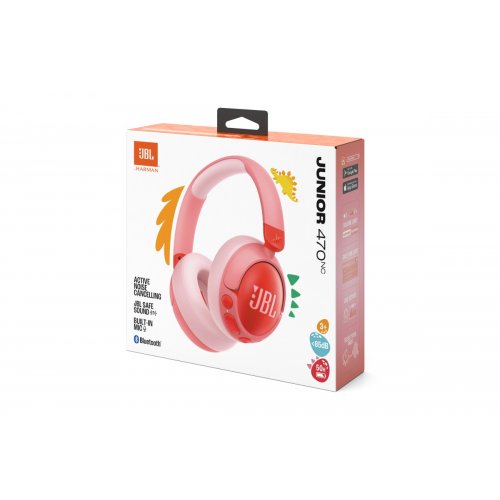 Навушники JBL Junior 470NC (JBLJR470NCPIK) Pink купити в Україні: Київ, Львів, Хмельницький, Тернопіль, Івано-Франківськ | Низька ціна, відгуки, характеристики від TELEMART фото