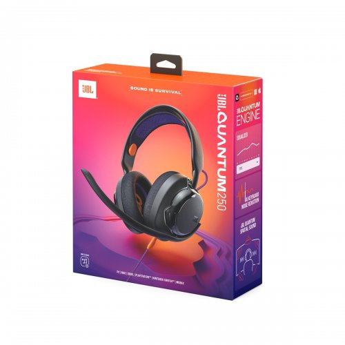 Наушники JBL Quantum 250 (JBLQTUM250BLK) Black купить в Украине: Киев, Днепр, Харьков, Одесса  | Низкая цена, отзывы, характеристики от TELEMART фото