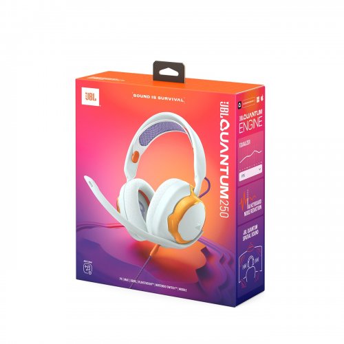 Наушники JBL Quantum 250 (JBLQTUM250WHT) White купить в Украине: Киев, Днепр, Харьков, Одесса  | Низкая цена, отзывы, характеристики от TELEMART фото
