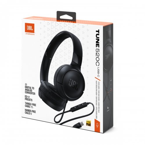 Наушники JBL Tune 520C (JBLT520CBLK) Black купить в Украине: Киев, Днепр, Харьков, Одесса  | Низкая цена, отзывы, характеристики от TELEMART фото