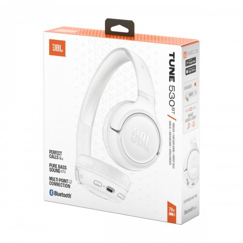 Наушники JBL Tune 530BT (JBLT530BTWHTEU) White купить в Украине: Киев, Днепр, Харьков, Одесса  | Низкая цена, отзывы, характеристики от TELEMART фото