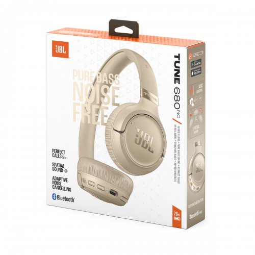 Наушники JBL Tune 680NC (JBLT680NCBEG) Beige купить в Украине: Киев, Днепр, Харьков, Одесса  | Низкая цена, отзывы, характеристики от TELEMART фото
