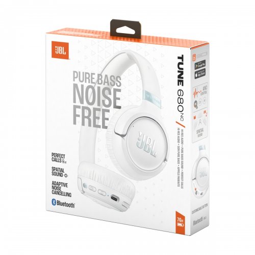 Наушники JBL Tune 680NC (JBLT680NCWHT) White купить в Украине: Киев, Днепр, Харьков, Одесса  | Низкая цена, отзывы, характеристики от TELEMART фото