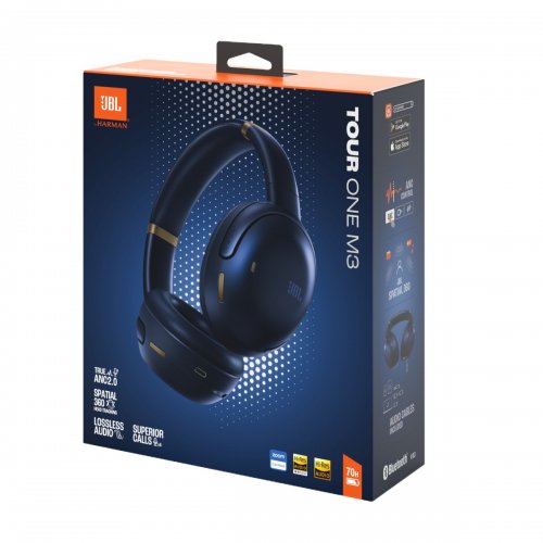 Навушники JBL Tour One M3 (JBLTOURONEM3BLU) Blue купити в Україні: Київ, Львів, Хмельницький, Тернопіль, Івано-Франківськ | Низька ціна, відгуки, характеристики від TELEMART фото