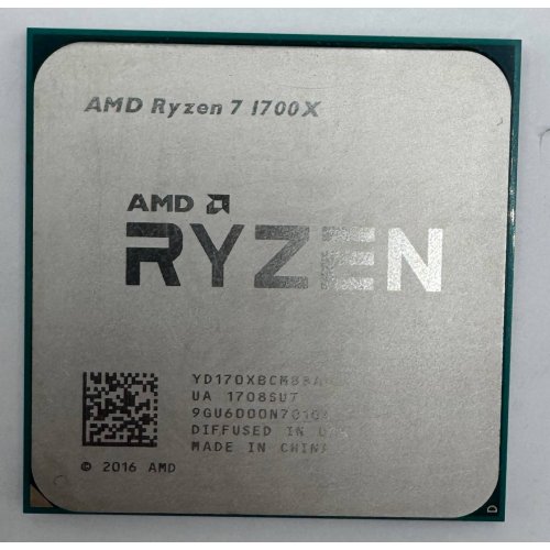 Процесор AMD Ryzen 7 1700X 3.4(3.8)GHz sAM4 Tray (YD170XBCM88AE) (Відновлено продавцем, 892823) купити в Україні: Київ, Львів, Хмельницький, Тернопіль, Івано-Франківськ | Перевірка сумісності, низька ціна, відгуки, характеристики від TELEMART фото