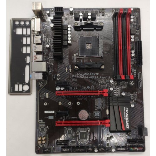 Материнская плата Gigabyte GA-AB350-GAMING (sAM4, AMD B350) (Восстановлено продавцом, 892844) купить в Украине: Киев, Днепр, Харьков, Одесса  | Проверка совместимости, низкая цена, отзывы, характеристики от TELEMART фото