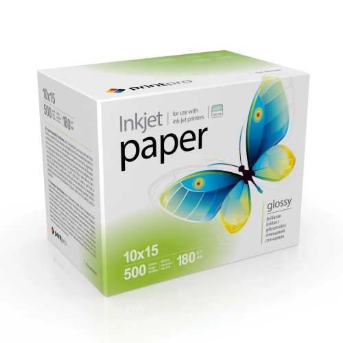 Фотопапір PrintPro глянцевий 10х15см 180г/м2 500арк. (PGE1805004R) купити в Україні | Telemart фото