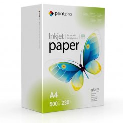 Фотопапір PrintPro глянцевий А4 230г/м2 500арк. (PGE230500A4)