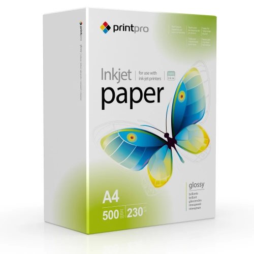 Фотопапір PrintPro глянцевий А4 230г/м2 500арк. (PGE230500A4) купити в Україні | Telemart фото